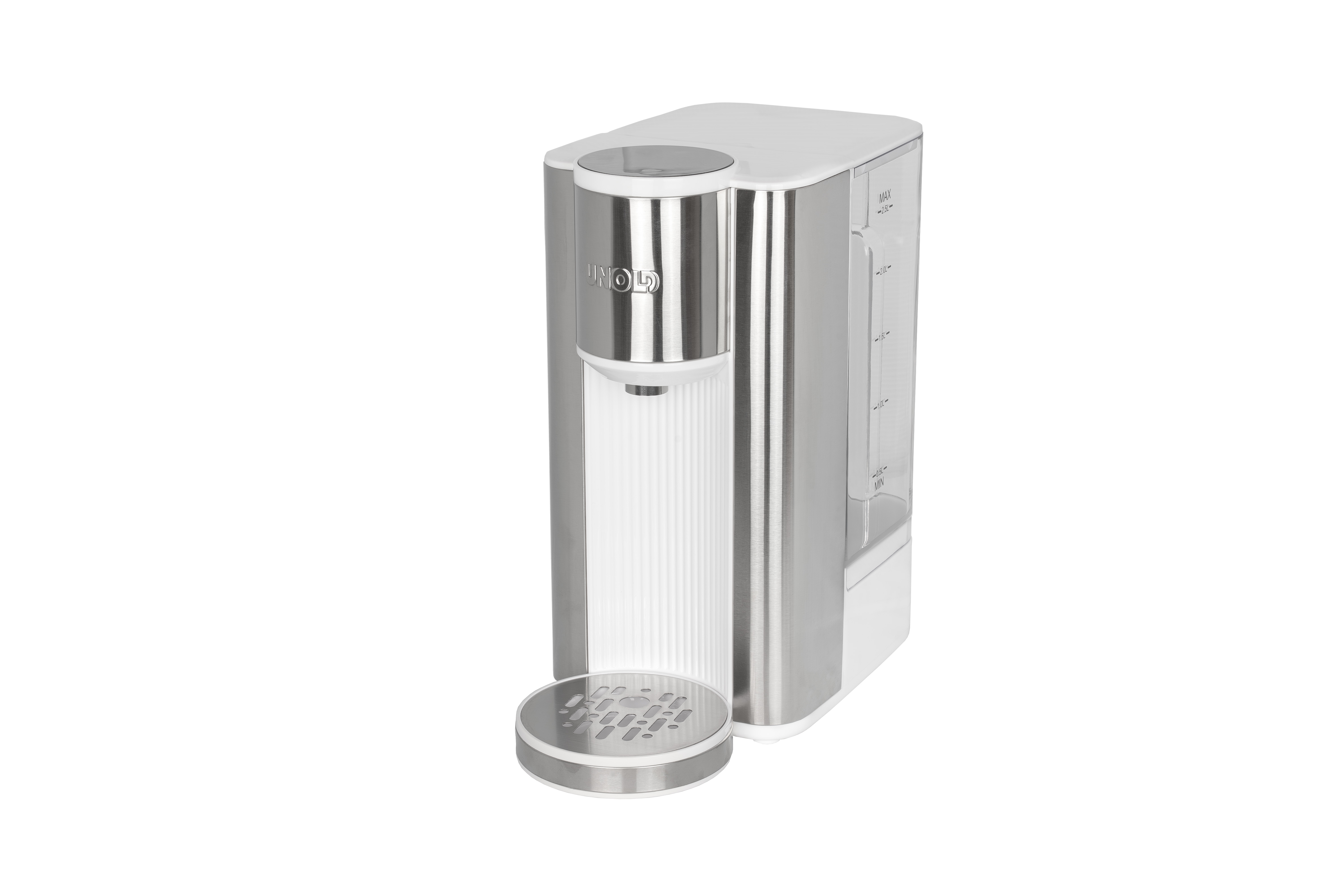 Unold Ava elkedel 2,5 L 2600 W Sølv, Hvid