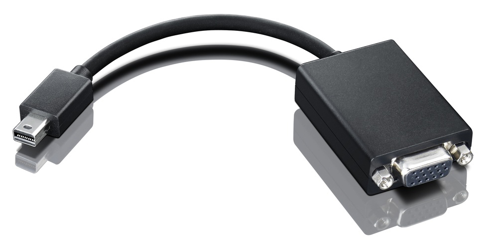 Lenovo 0A36536 videokabel adapter VGA (D-Sub) Mini DisplayPort Sort