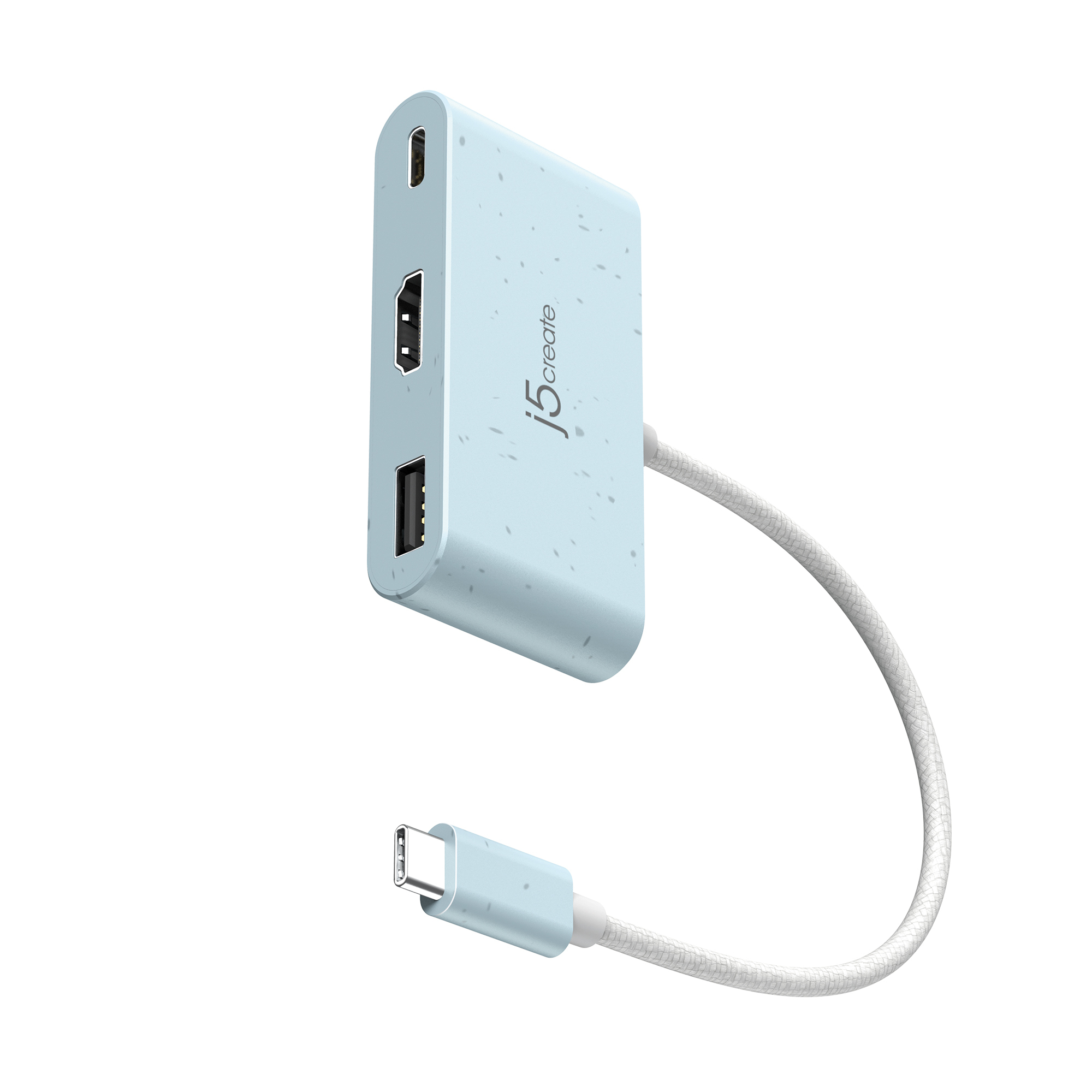 j5create JCA379EC-N Miljøvenlig USB-C® til HDMI™ & USB™ Type-A med strømforsyning