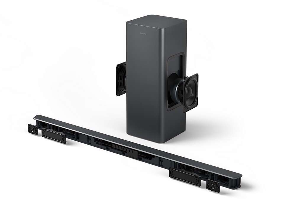 Philips TAB6309/10 SoundBar højttaler Grå 2.1 kanaler 160 W