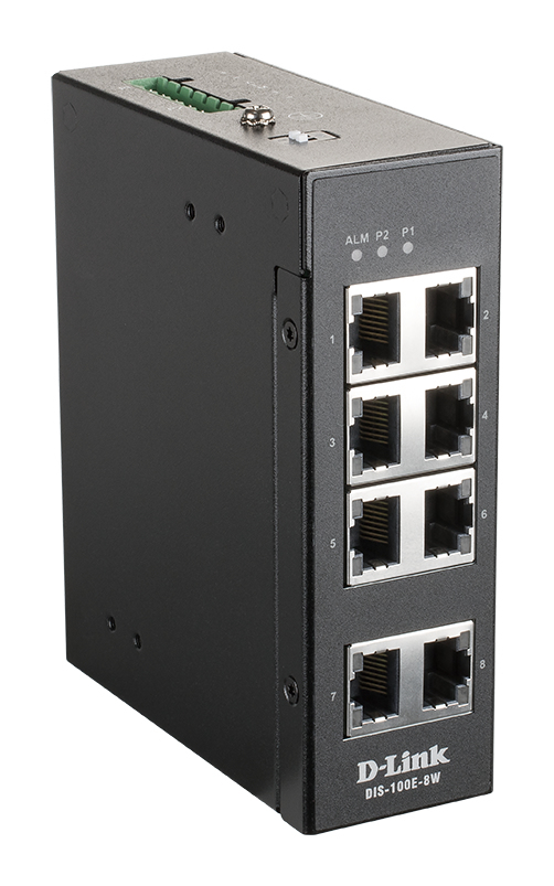 D-Link DIS-100E-8W netværksswitch Ikke administreret L2 Fast Ethernet (10/100) Sort
