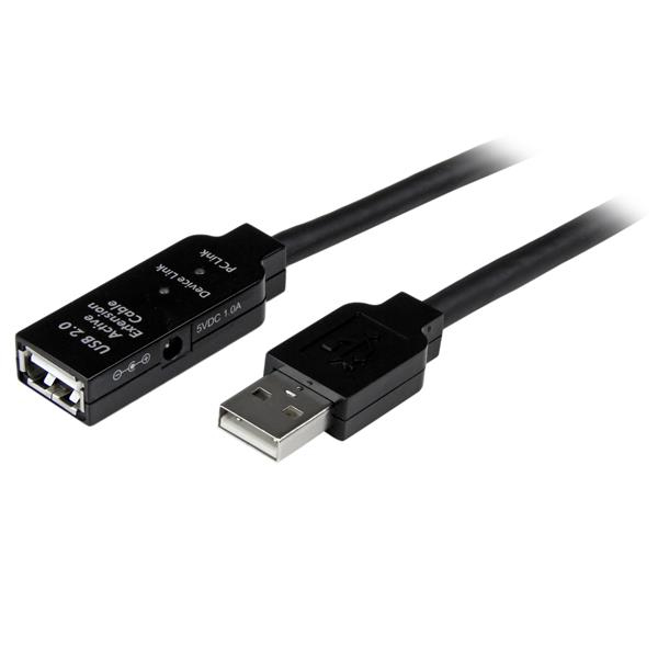 StarTech.com 25m USB 2.0 USB-kabel USB A Sort