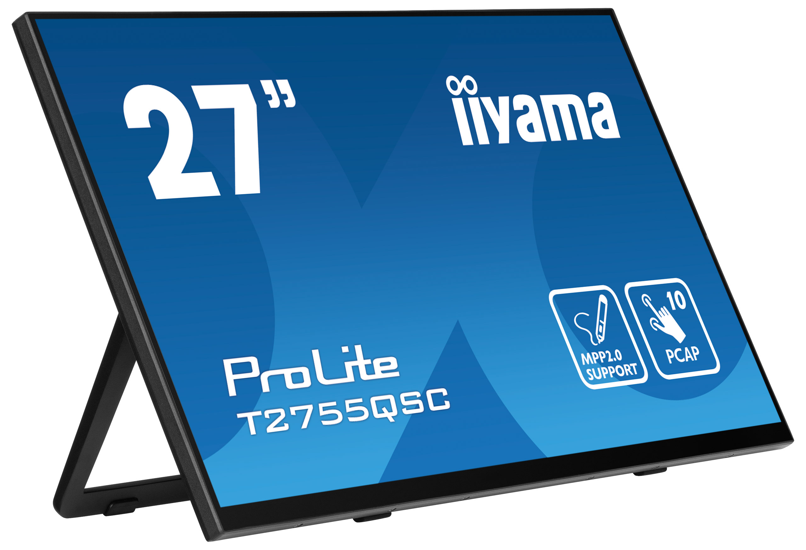 iiyama ProLite T2755QSC-B1 computerskærm 68,6 cm (27") 2560 x 1440 pixel Quad HD LCD Berøringsskærm Sort