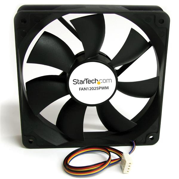 StarTech.com FAN12025PWM Computerkølesystem Computerkabinet Ventilator 12 cm Sort