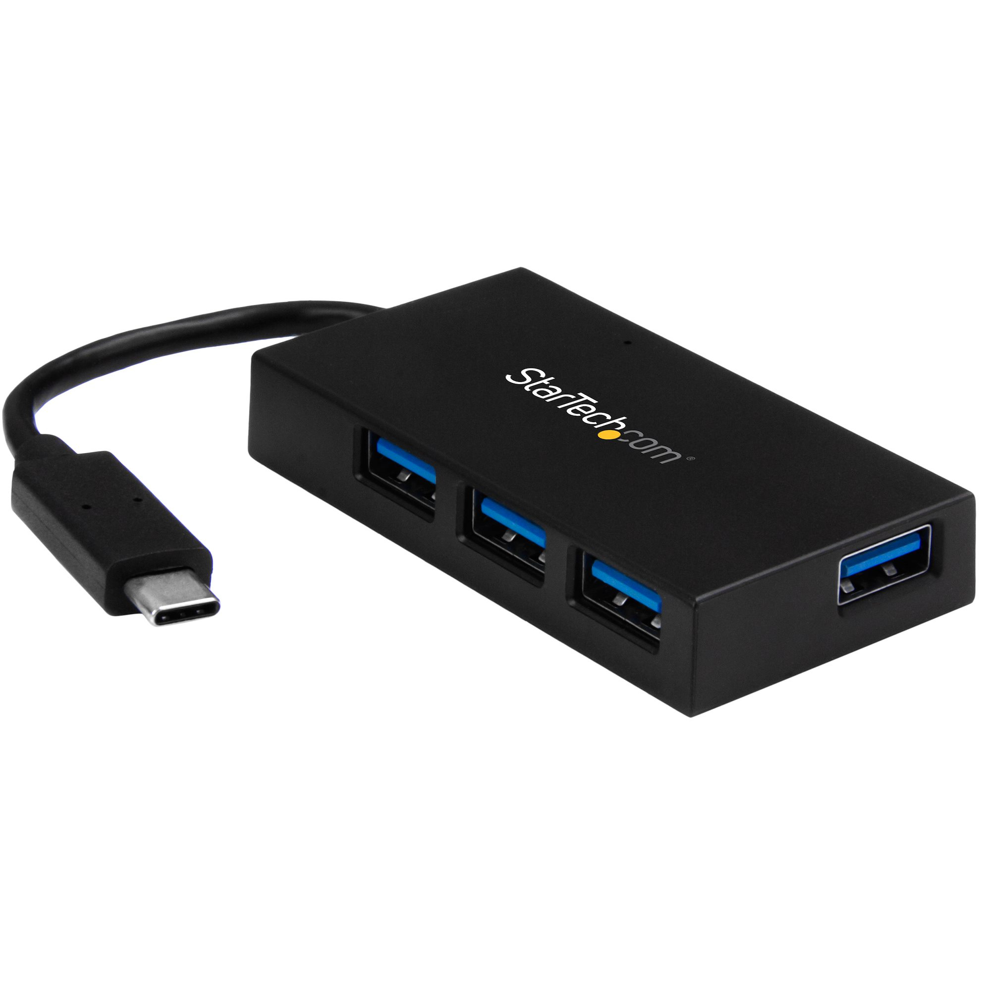 StarTech.com HB30C4AFS interface hub USB 3.2 Gen 1 (3.1 Gen 1) Type-C 5000 Mbit/s Sort