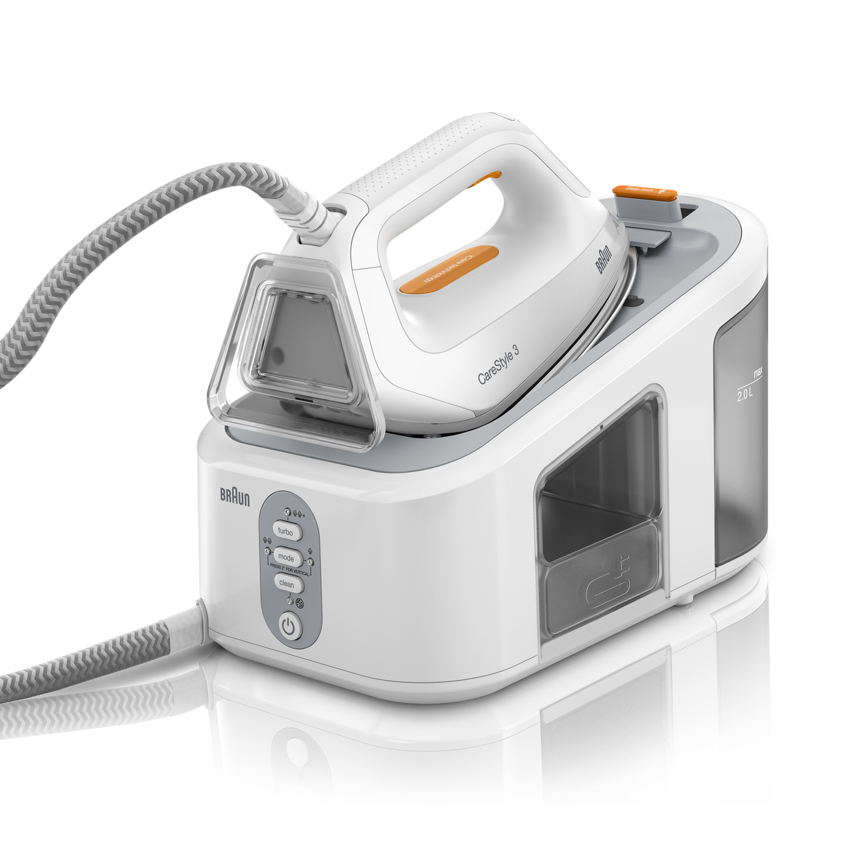 Braun CareStyle 3 IS3132WH 2400 W 2 L EloxalPlus soleplate Orange, Hvid