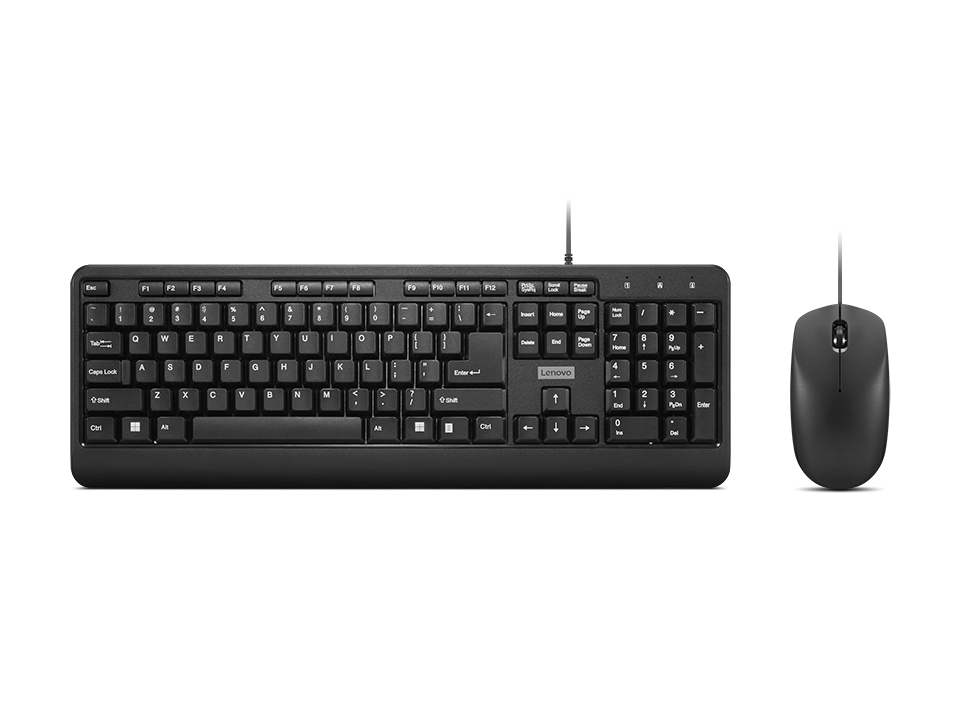 Lenovo 160 tastatur Mus inkluderet Hjemme/kontor USB US engelsk Sort