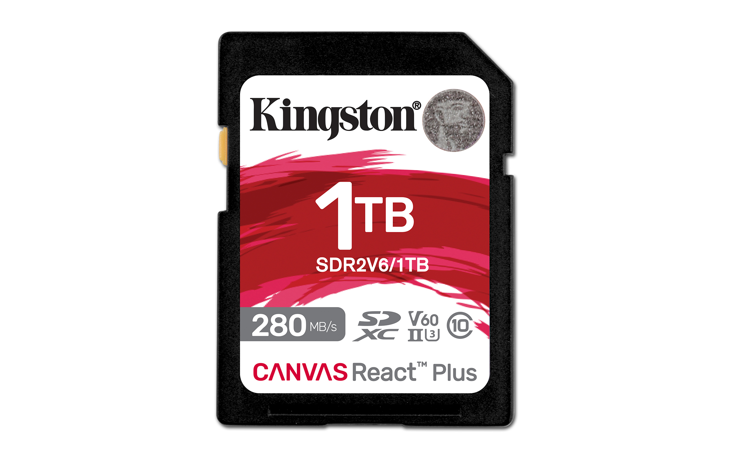 Kingston Technology 1 TB Canvas React Plus SDXC UHS-II 280R/150W U3 V60 til fuld HD/4K
