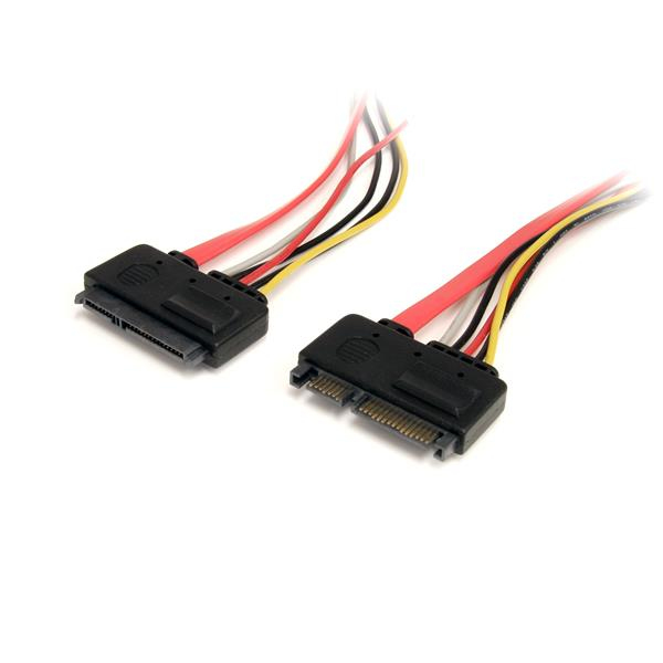 StarTech.com SATA22PEXT SATA-kabel 0,35 m SATA 22-pin SATA 7-pin + 15-pin Rød