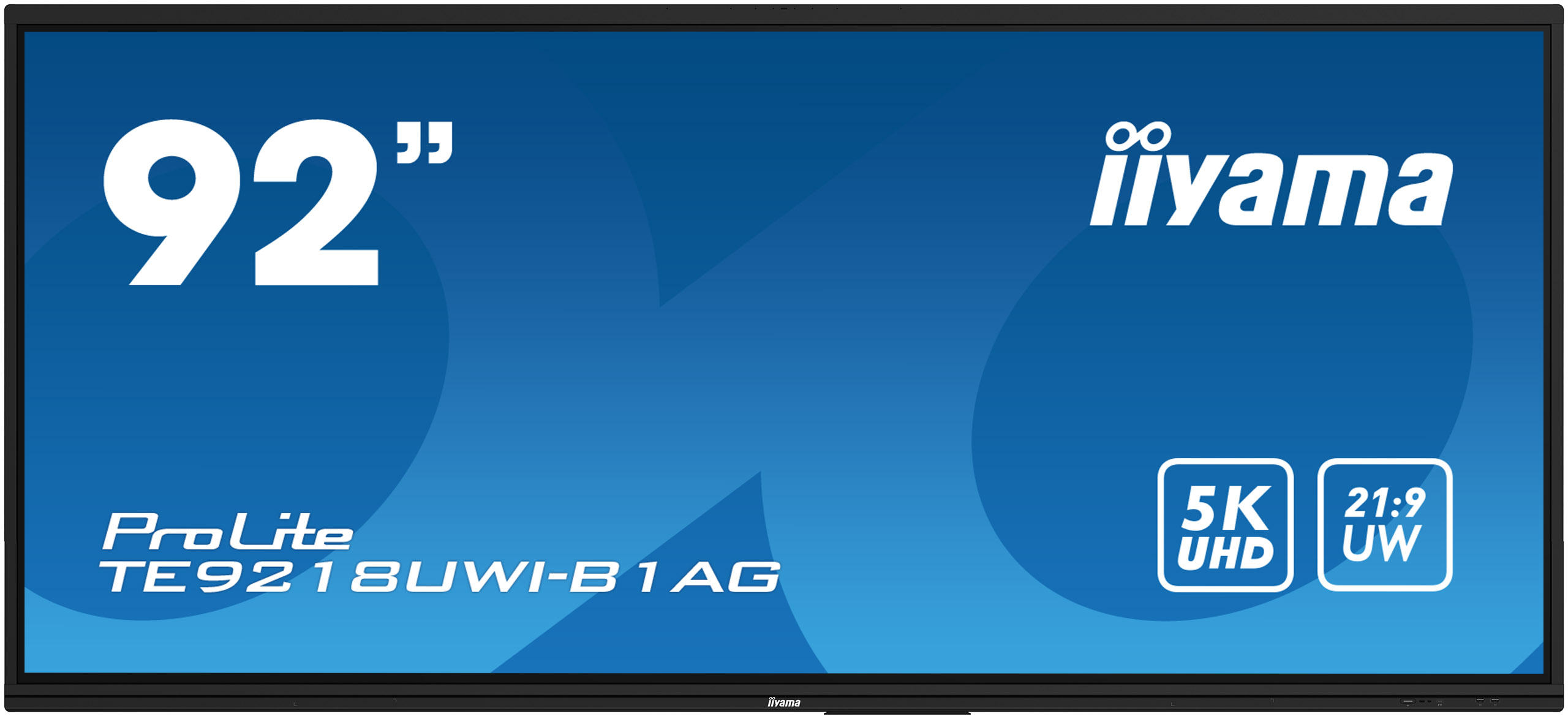 iiyama TE9218UWI-B1AG skilte display Interaktivt fladpanel 2,32 m (91.5") LED Wi-Fi 500 cd/m² 5K Ultra HD Sort Berøringsskærm Indbygget processer Android 16/7