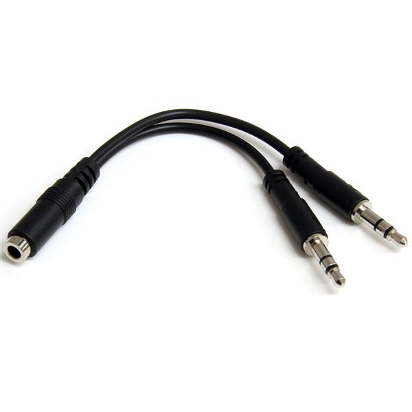 StarTech.com MUYHSFMM lydkabel 0,13 m 3.5mm 2 x 3.5mm Sort