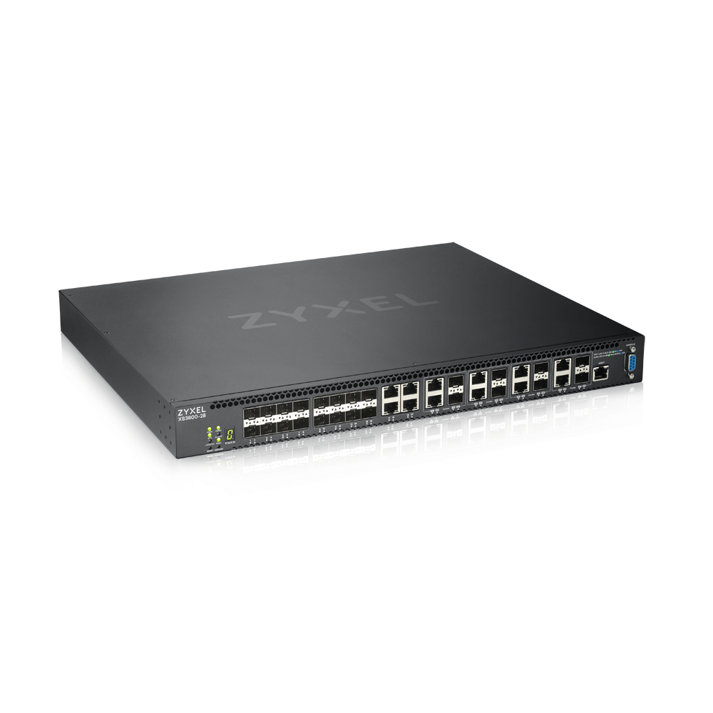 Zyxel XS3800-28 Administreret L2+ 10G Ethernet (100/1000/10000) Sort