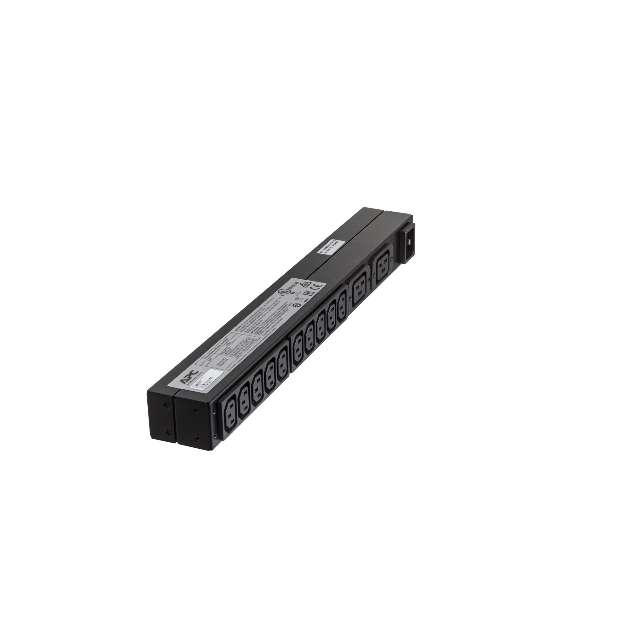 APC RACK PDU BASIC 1 U 16A 230V strømforsyningsenhed (PDU) 12 AC stikkontakt(er) 0U/1U Sort