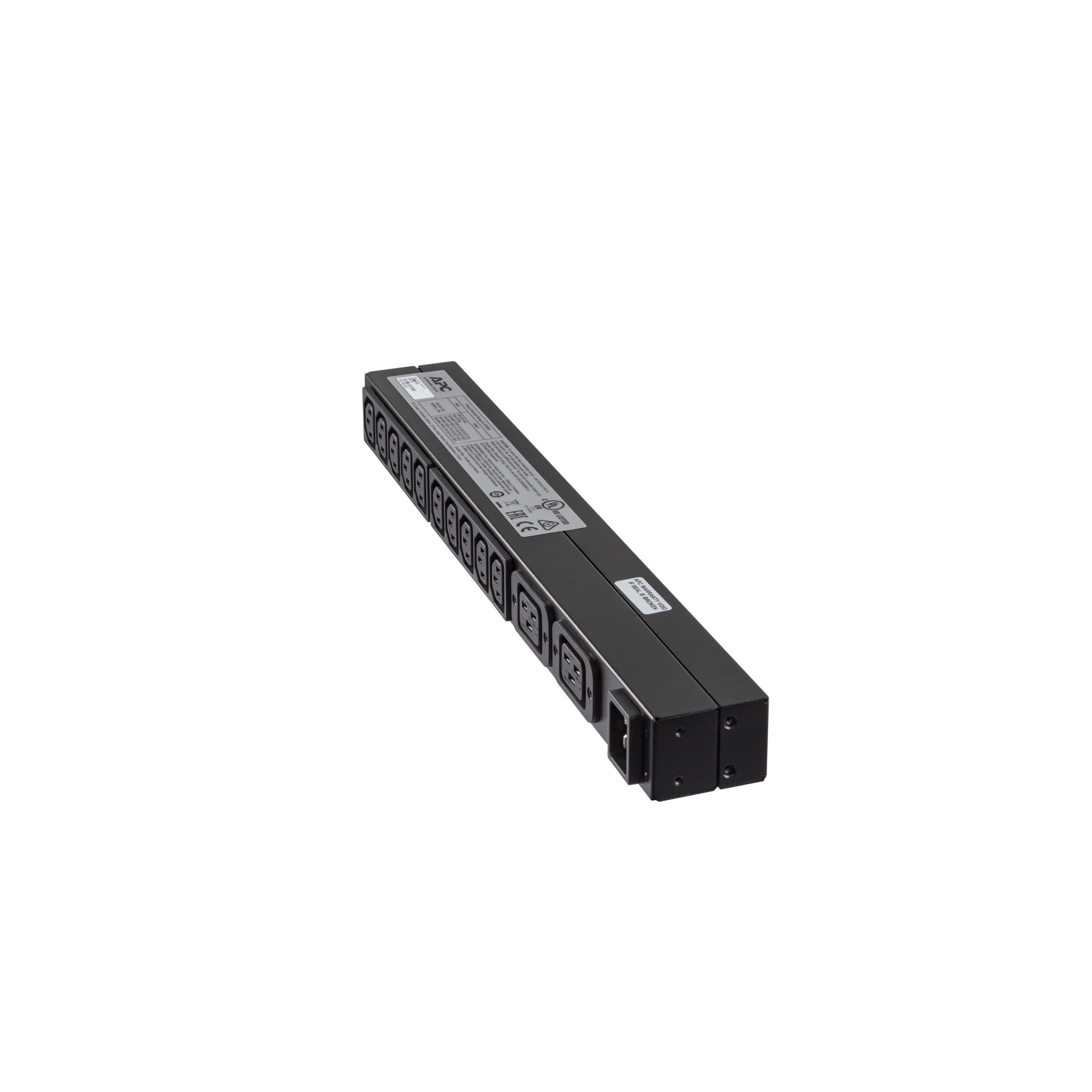 APC RACK PDU BASIC 1 U 16A 230V strømforsyningsenhed (PDU) 12 AC stikkontakt(er) 0U/1U Sort