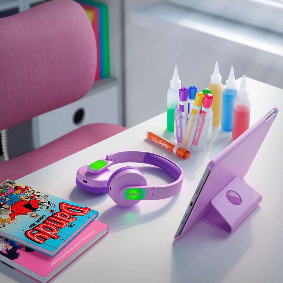 Philips TAK4206PK/00 hovedtelefoner/headset Kabel & trådløs Opkald/musik USB Type-C Bluetooth Lyserød