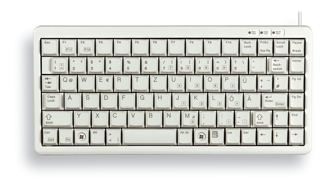 CHERRY G84-4100 tastatur Universel USB + PS/2 QWERTY UK engelsk Grå
