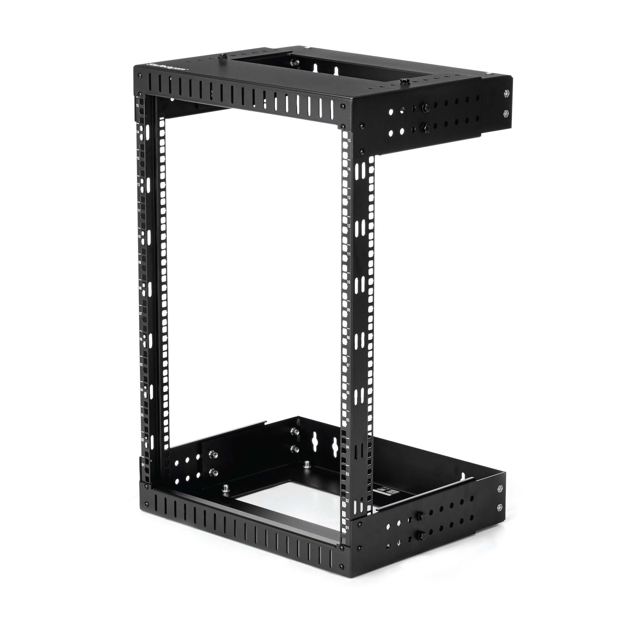 StarTech.com RK15WALLOA stativ 15U Vægmonteret stativ Sort