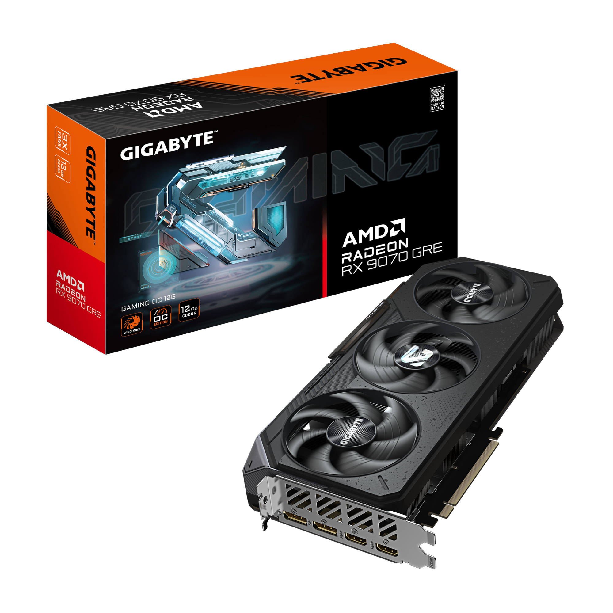 GIGABYTE Radeon RX 9070 GRE GAMING OC 12G AMD 12 GB GDDR6