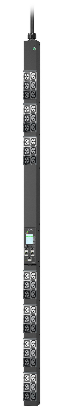 APC NetShelter Rack PDU Advanced Gen 2, Metered, 3Phase, 11kW 400V 16A or 11.5kW 415V 20A, 520P6, 42 Outlet strømforsyningsenhed (PDU) 40 AC stikkontakt(er) 0U Sort