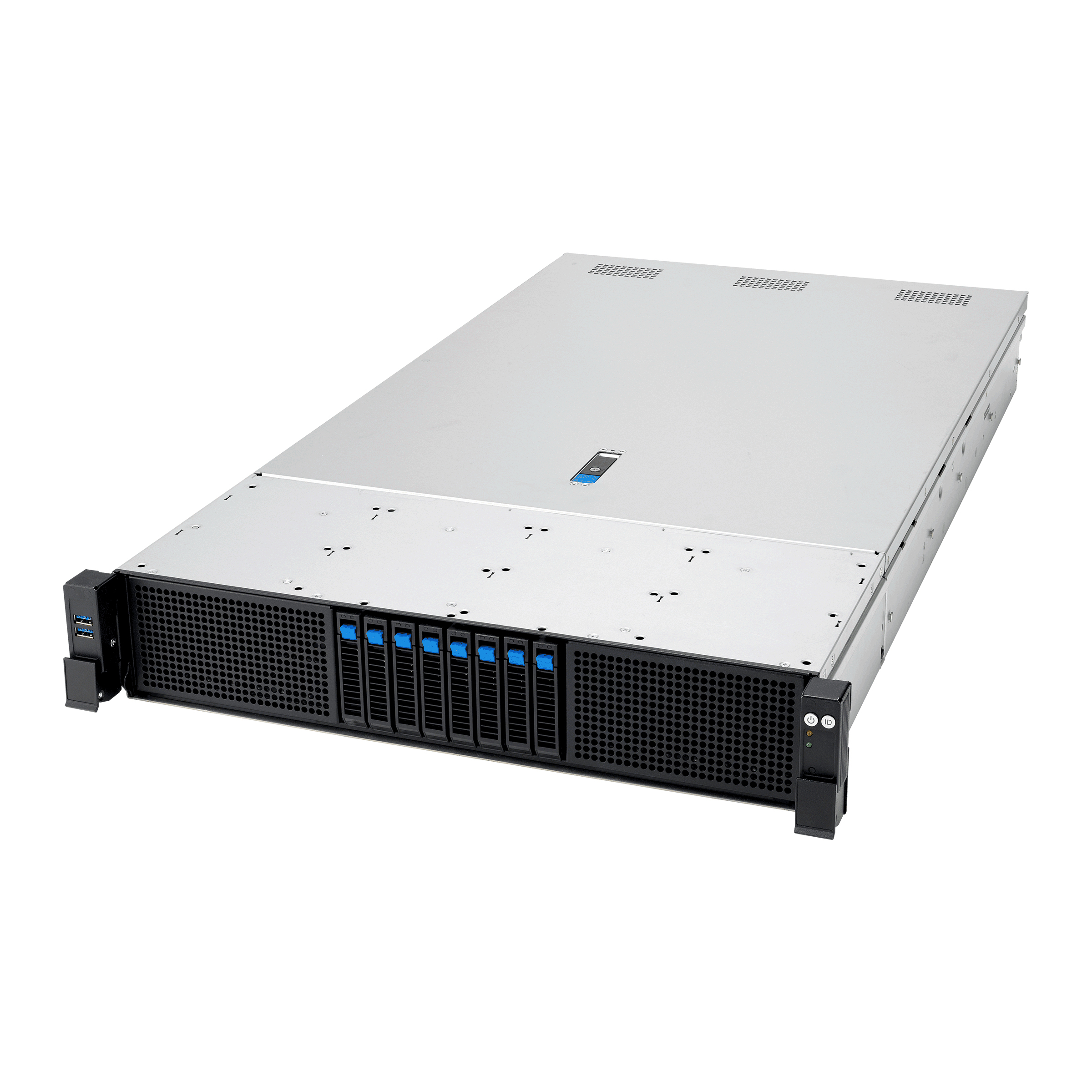 ASUS RS720A-E13-RS8U Socket SP5 Stativ (2U) Sort, Sølv