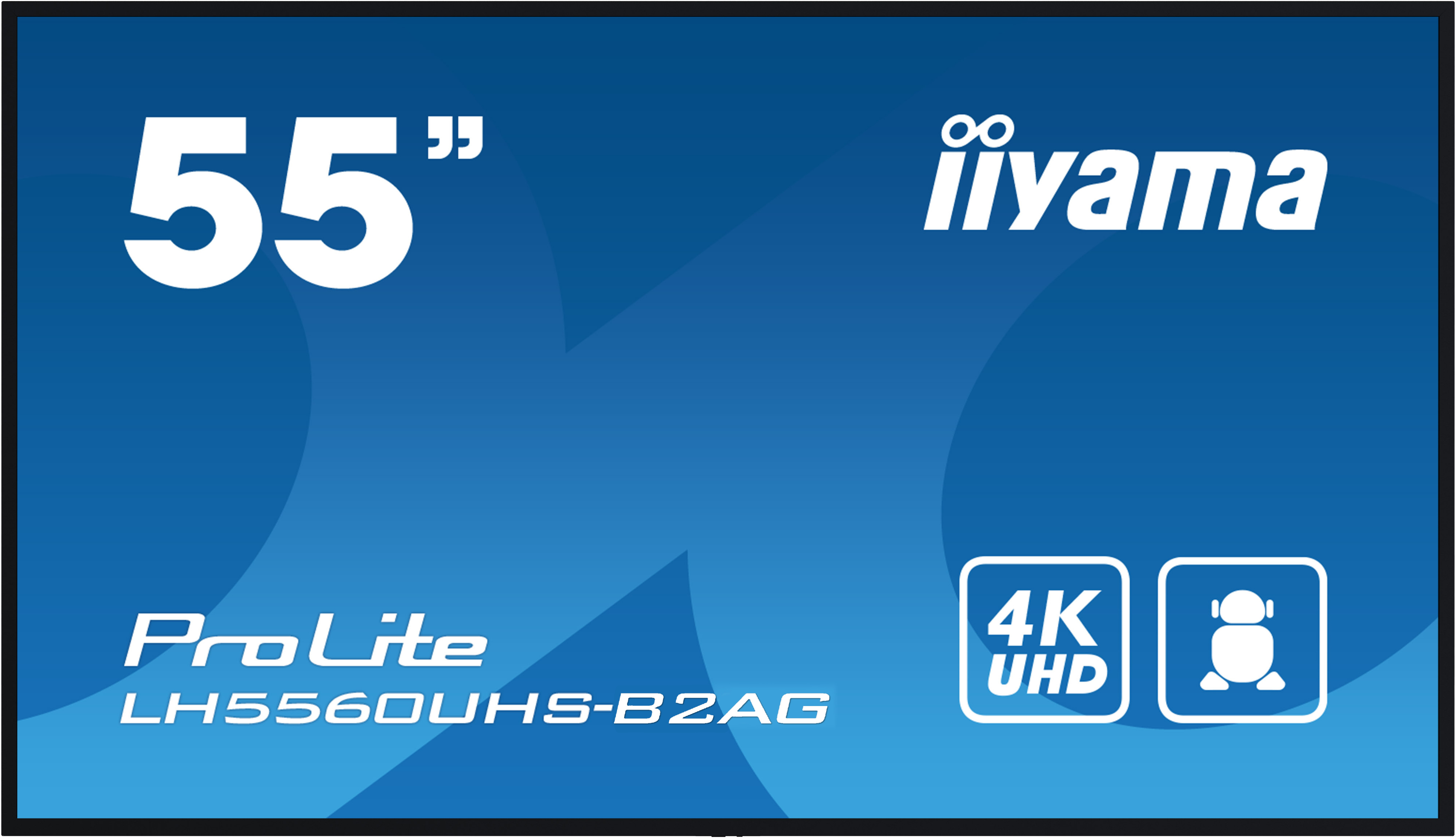 iiyama LH5560UHS-B2AG skilte display Digital A-tavle 139,7 cm (55") LED Wi-Fi 500 cd/m² 4K Ultra HD Sort Indbygget processer Android 11 24/7