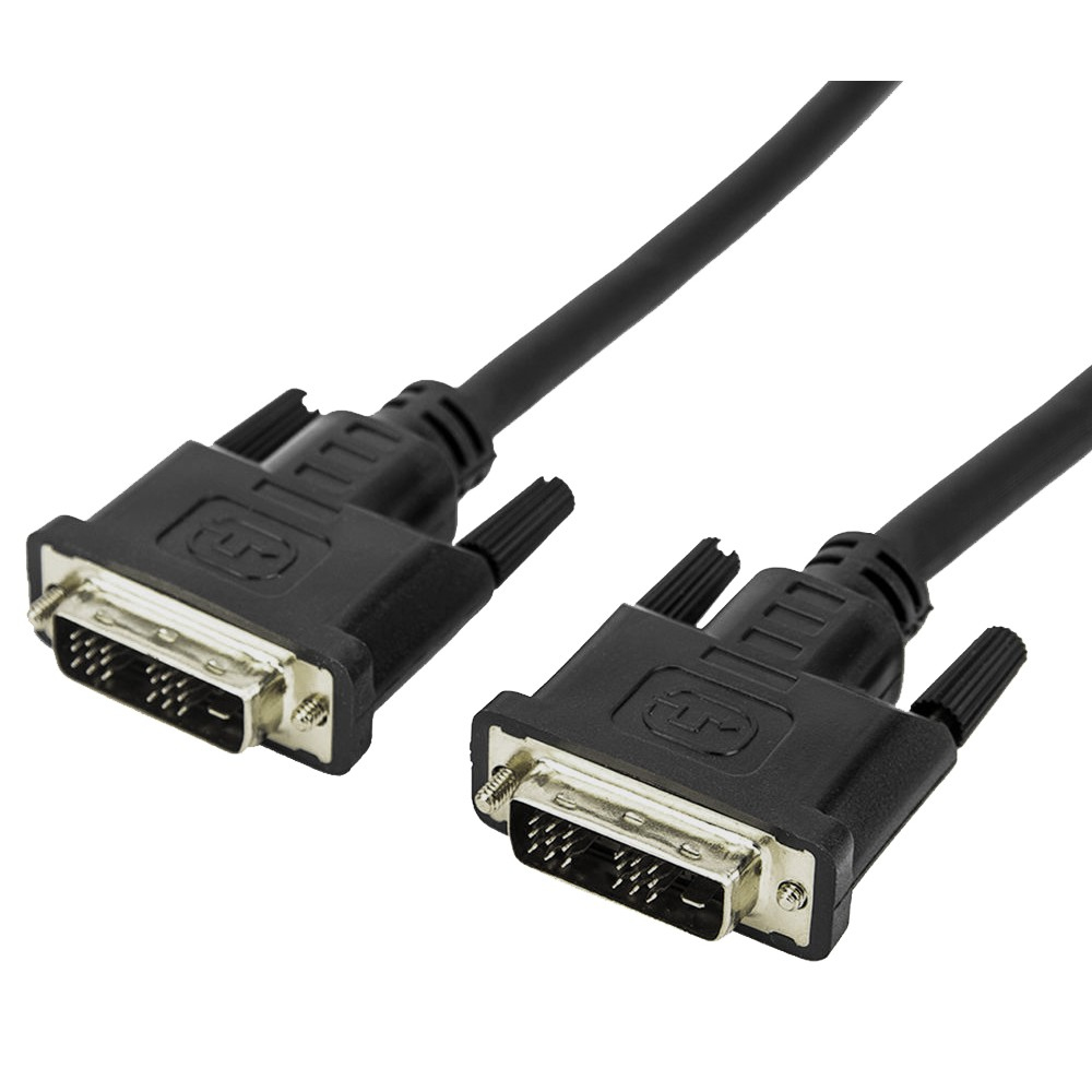 Techly 5.0m DVI-D Single Link M/M DVI kabel 5 m Sort