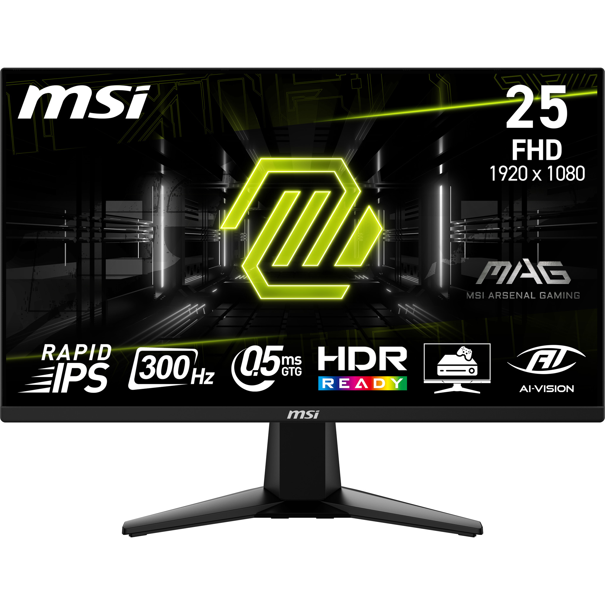 MSI MAG 255XF computerskærm 62,2 cm (24.5") 1920 x 1080 pixel Fuld HD Sort