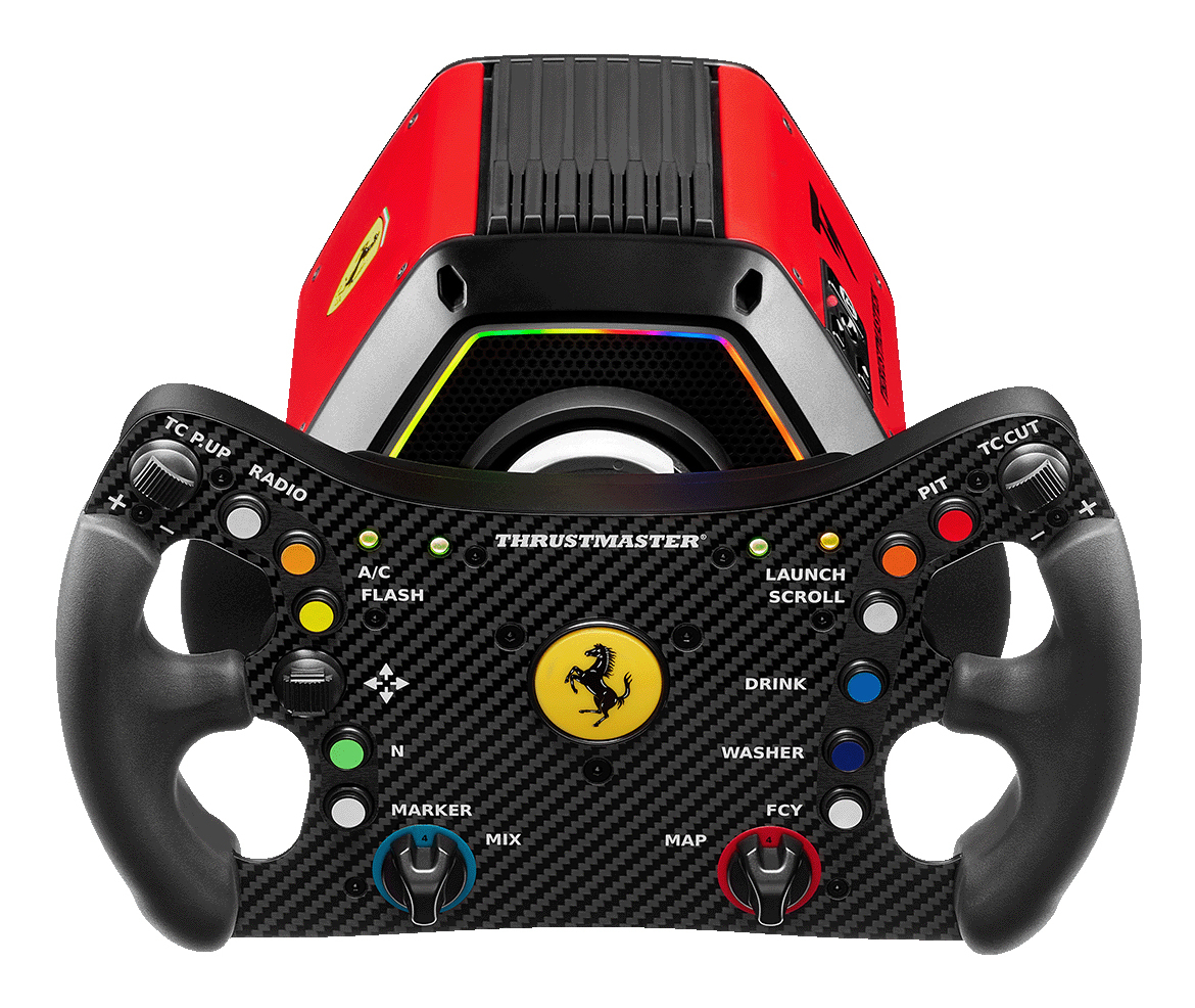 Thrustmaster T818 Ferrari 488 GT3 Simulator Sort, Rød USB Rat + Pedaler Analog/digital PC