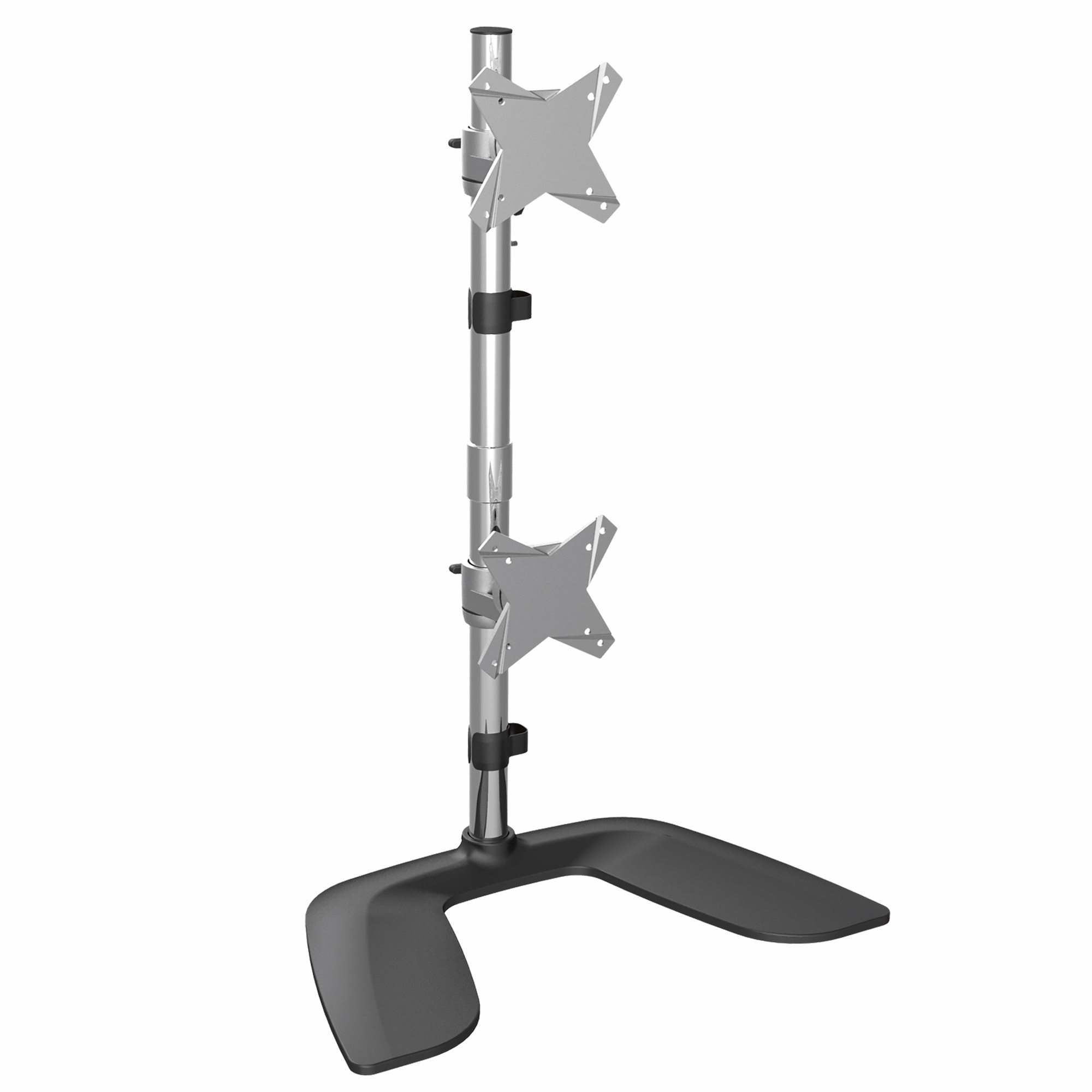 StarTech.com ARMDUOVS skærmbeslag og -stativer 68,6 cm (27") Skrivebord Sort, Sølv