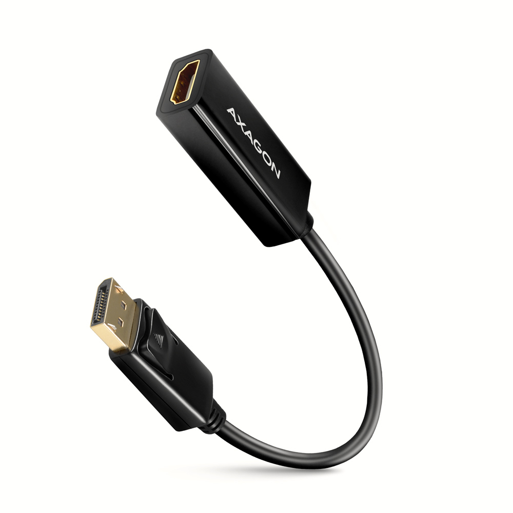 Axagon RVD-HI14N videokabel adapter 0,18 m DisplayPort HDMI Sort