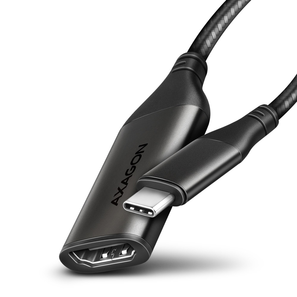 Axagon RVC-HI2M videokabel adapter 0,25 m USB Type-C HDMI Sort