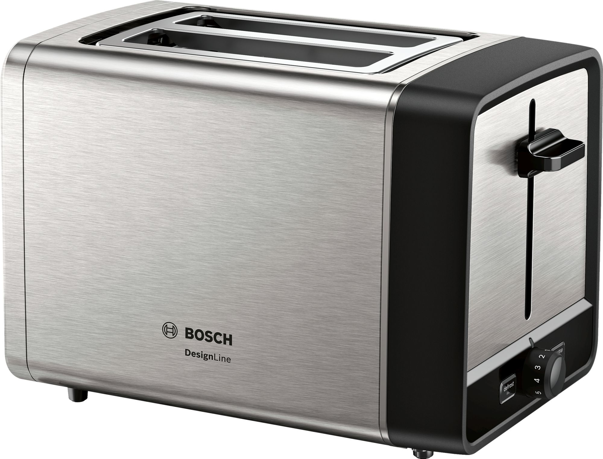 Bosch TAT5P420 brødrister 2 skive(r) 970 W Sort, Rustfrit stål