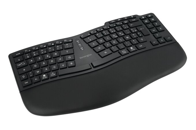 Kensington Pro Fit Ergo KB675 EQ TKL tastatur Hjemme/kontor USB + RF Wireless + Bluetooth AZERTY Fransk Sort