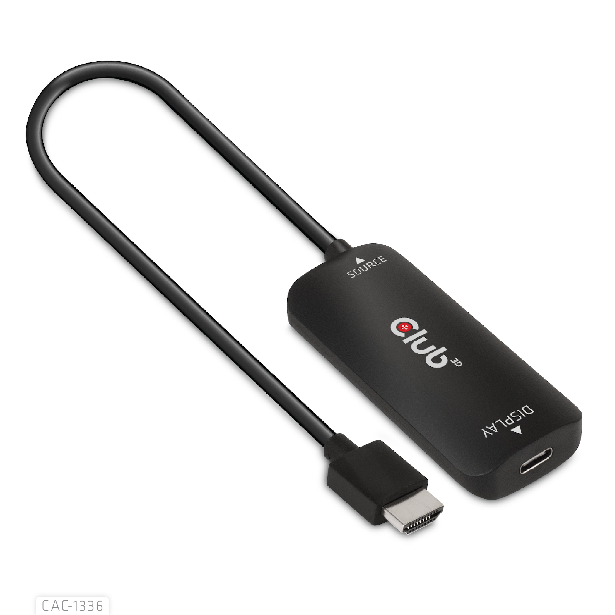 CLUB3D CAC-1336 videokabel adapter 1 m HDMI + USB USB Type-C Sort