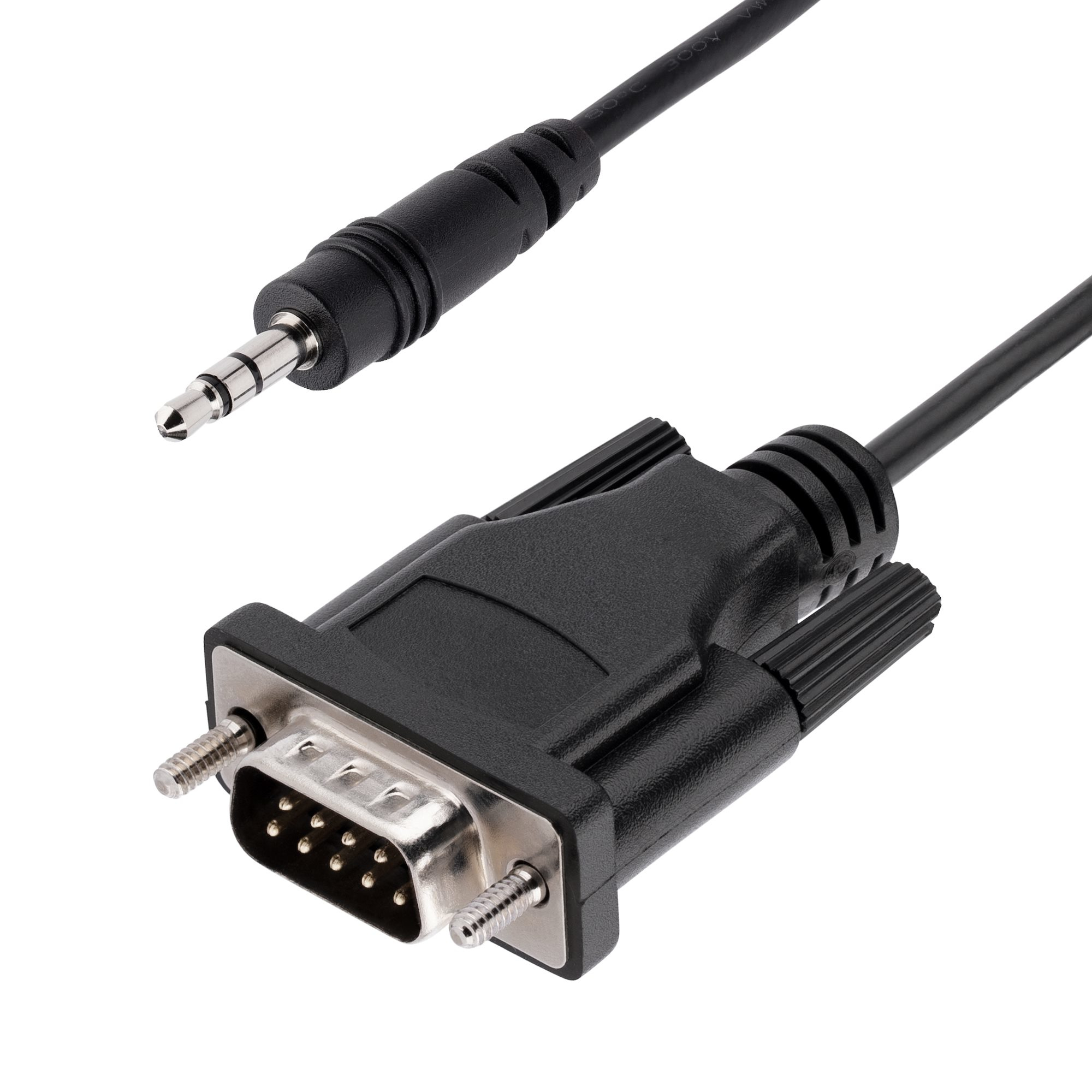 StarTech.com 9M351M-RS232-CABLE kabel kønsskifter DB-9 3.5mm Sort