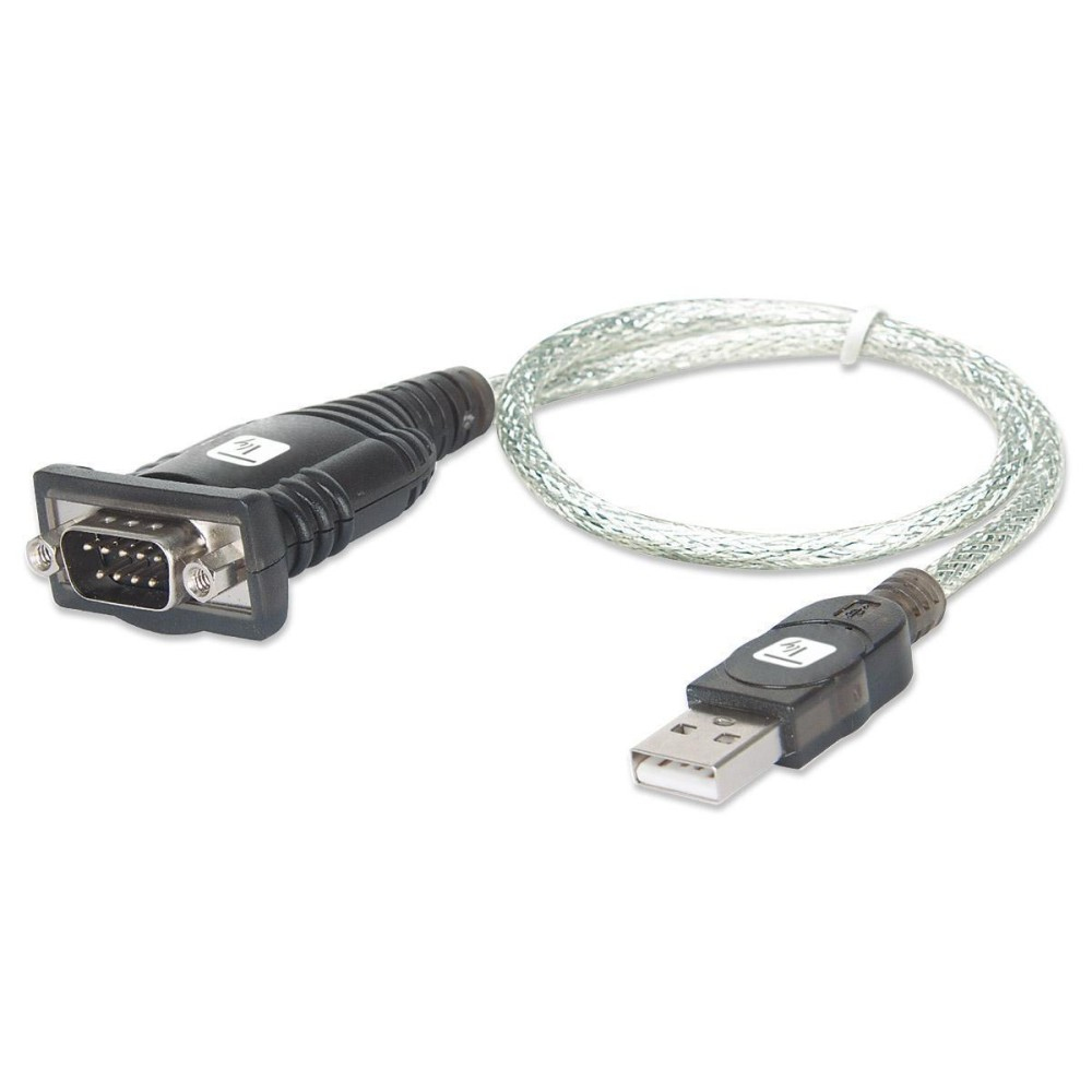 Techly IDATA USB-SER-2T serielkabel Transparent 0,45 m USB Type-A DB-9