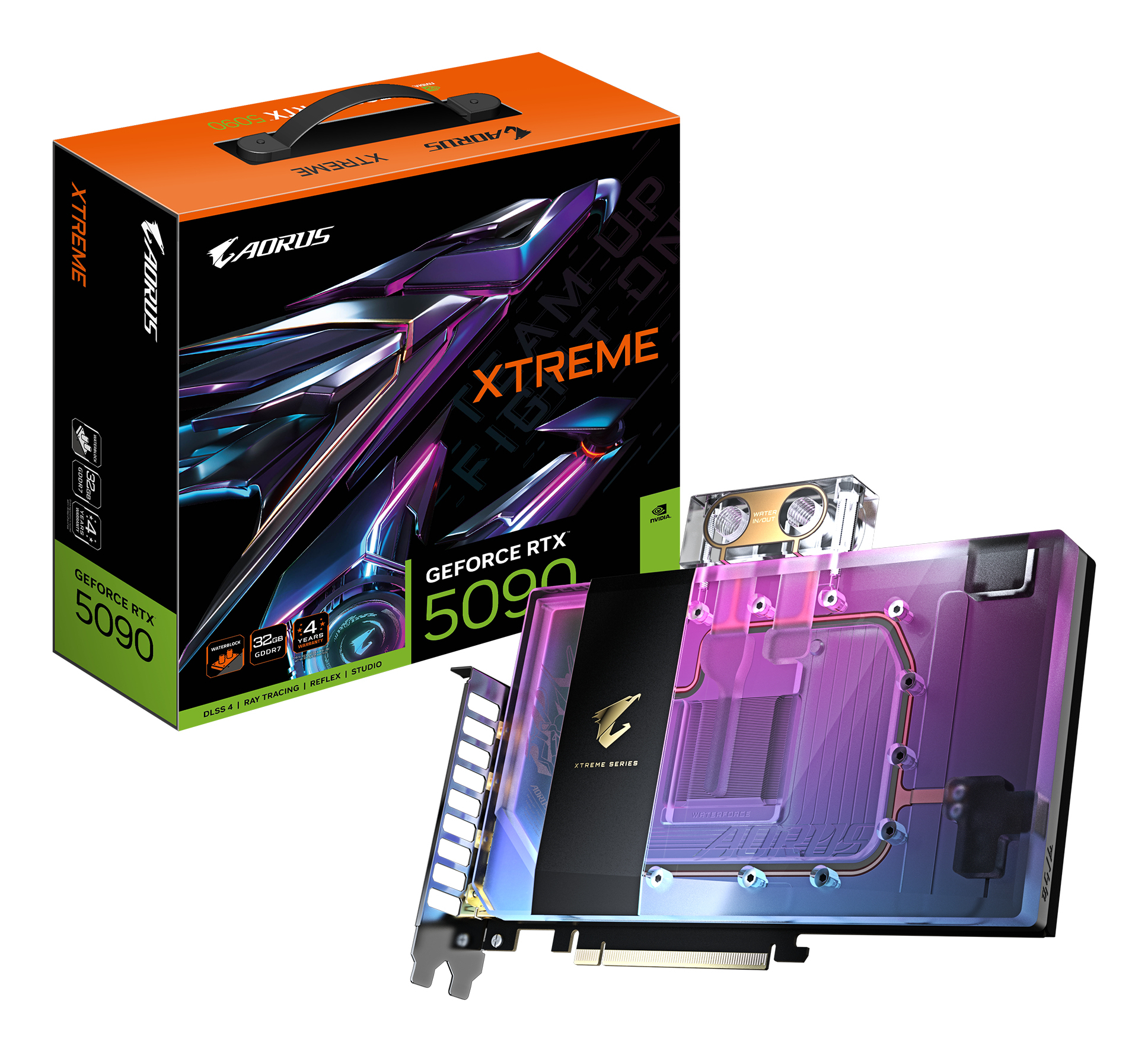 GIGABYTE AORUS GeForce RTX 5090 XTREME WATERFORCE WB 32G NVIDIA 32 GB GDDR7