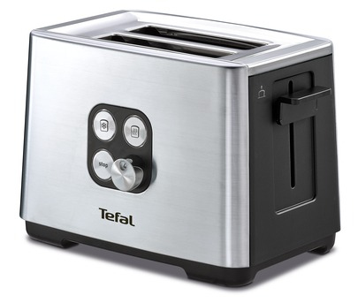 Tefal Equinox TT420D 7 2 skive(r) Sort, Rustfrit stål