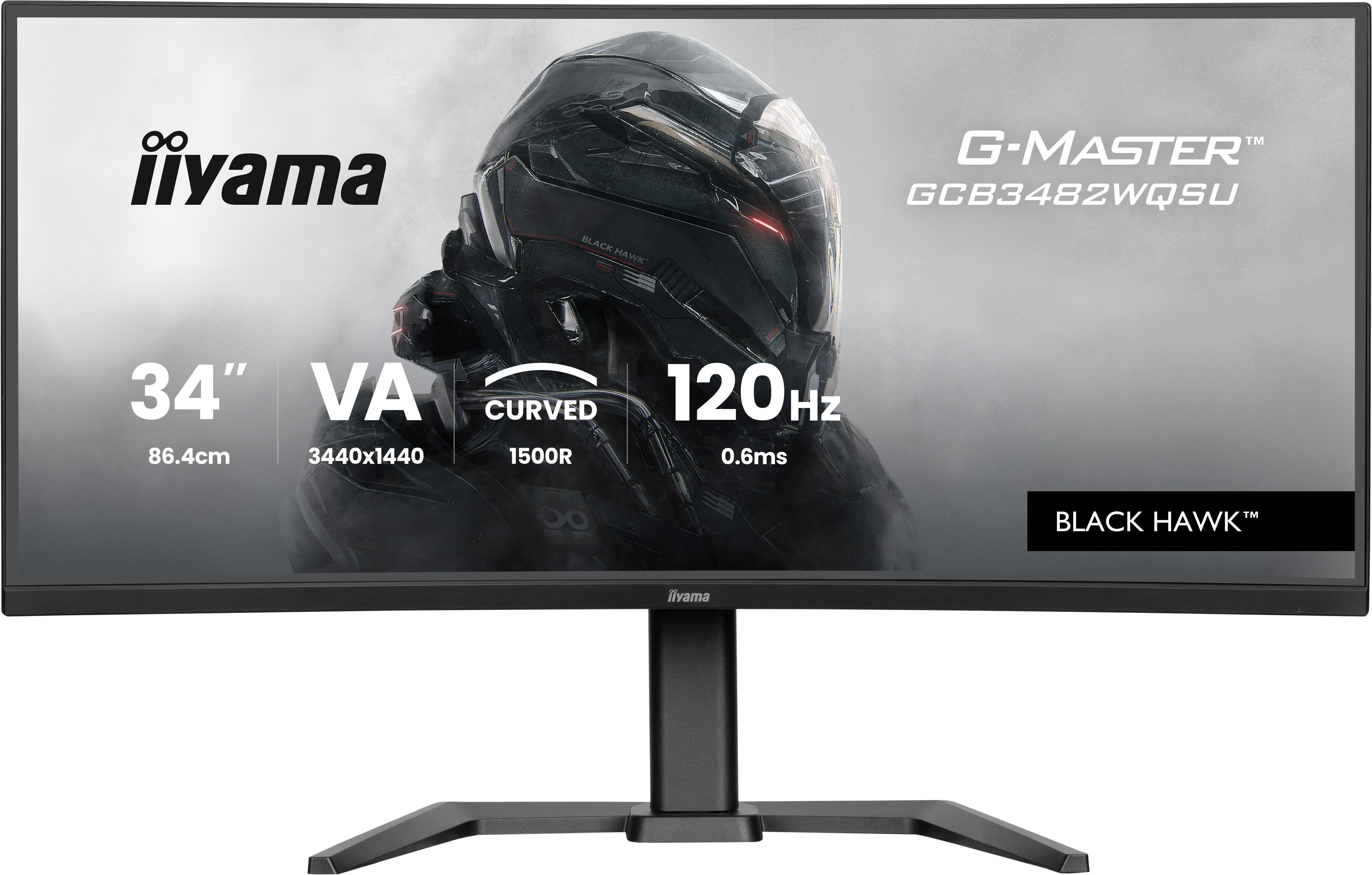 iiyama GCB3482WQSU-B1 computerskærm 86,4 cm (34") 1440 x 3440 pixel UltraWide Quad HD LED Sort
