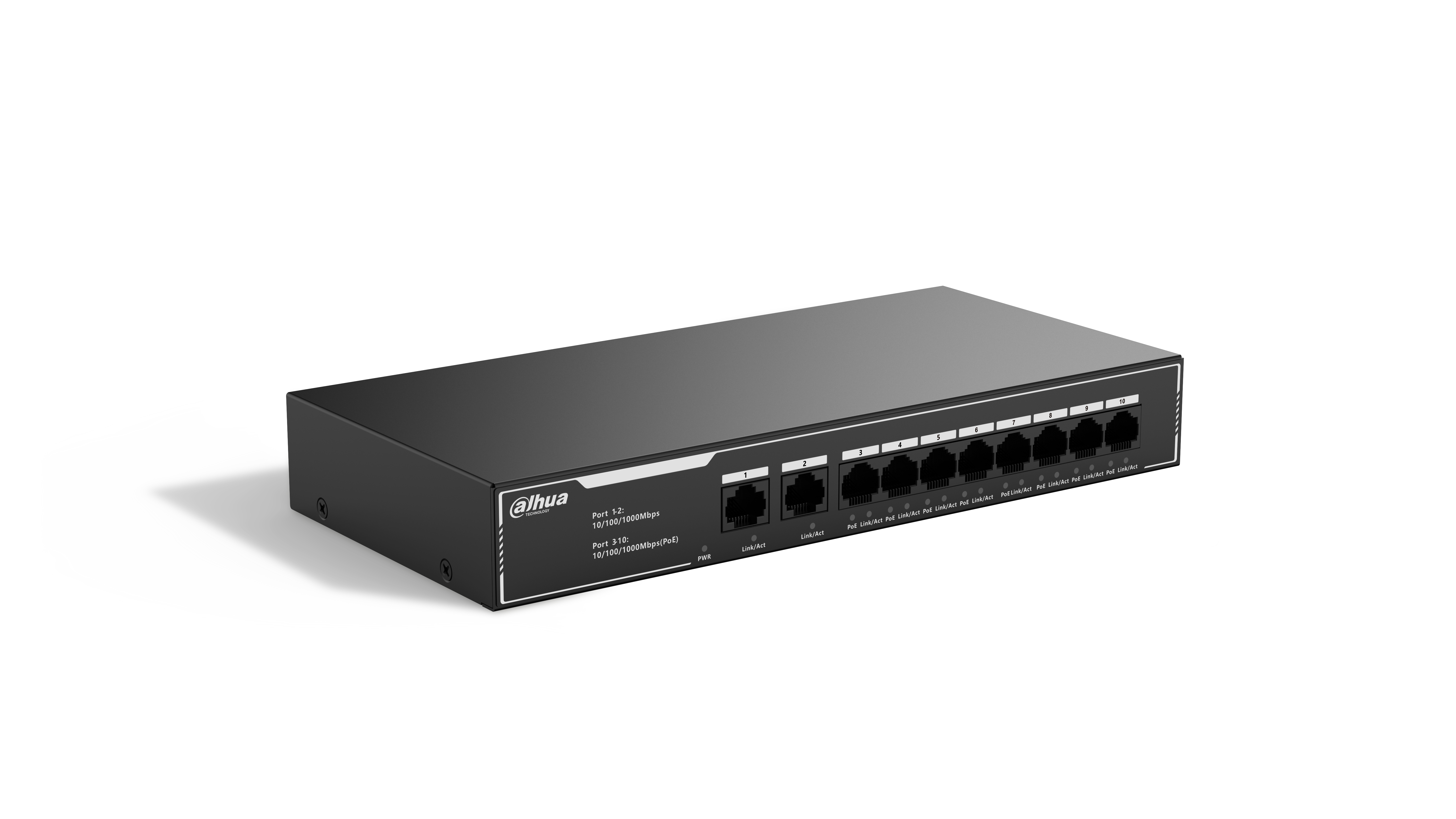 Dahua Technology PoE SG1010LP Ikke administreret L2 Gigabit Ethernet (10/100/1000) Strøm over Ethernet (PoE) Sort