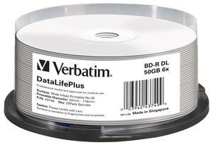 Verbatim DataLifePlus BD-R 50 GB 25 stk