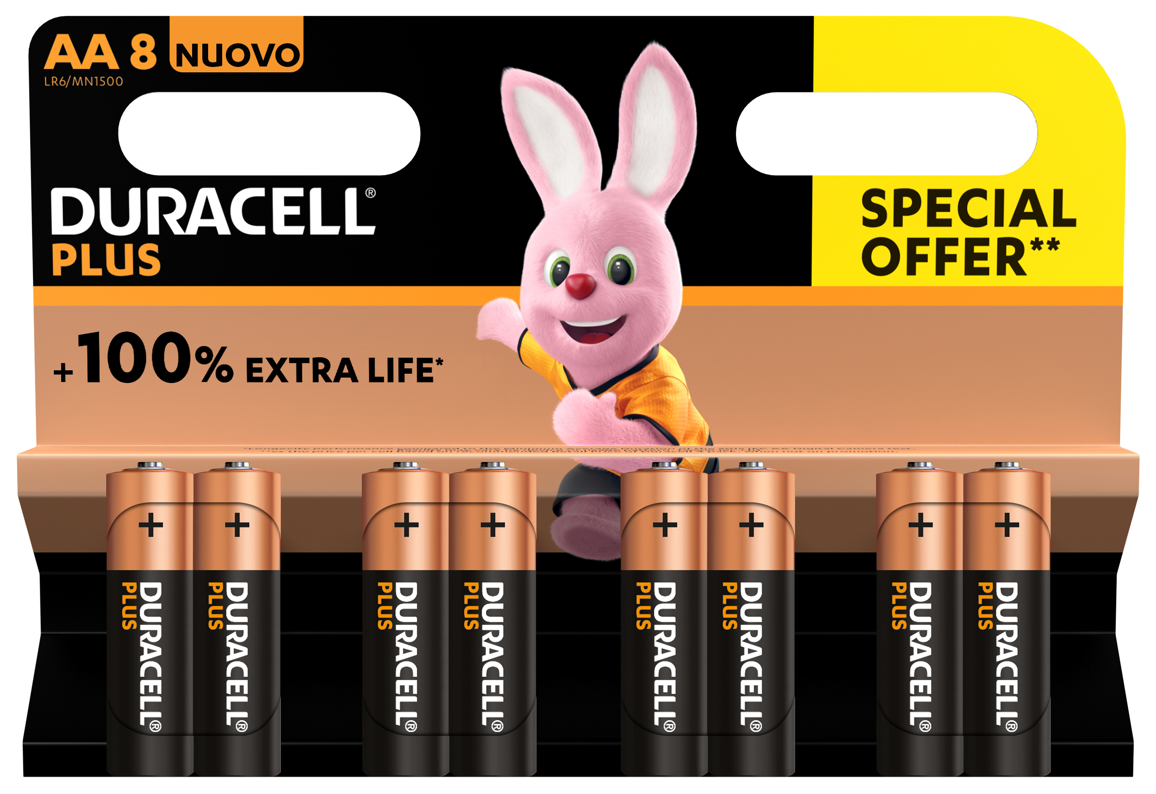 Duracell Plus 100 Engangsbatteri AA Alkaline