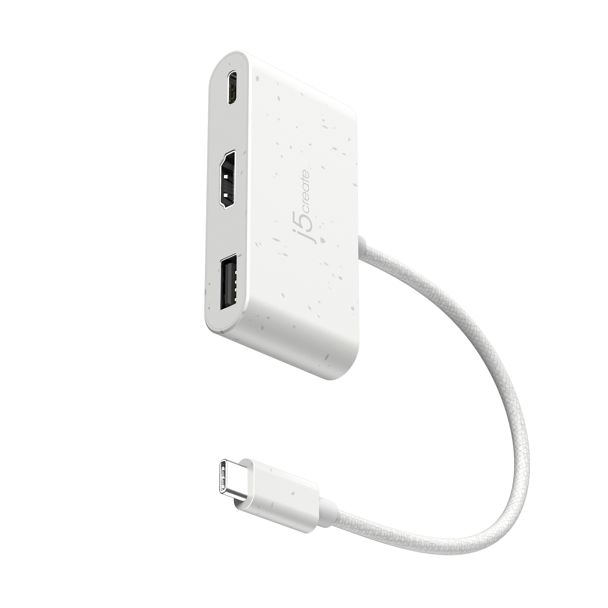 j5create JCA379EW-N Miljøvenlig USB-C® til HDMI™ & USB™ Type-A med strømforsyning