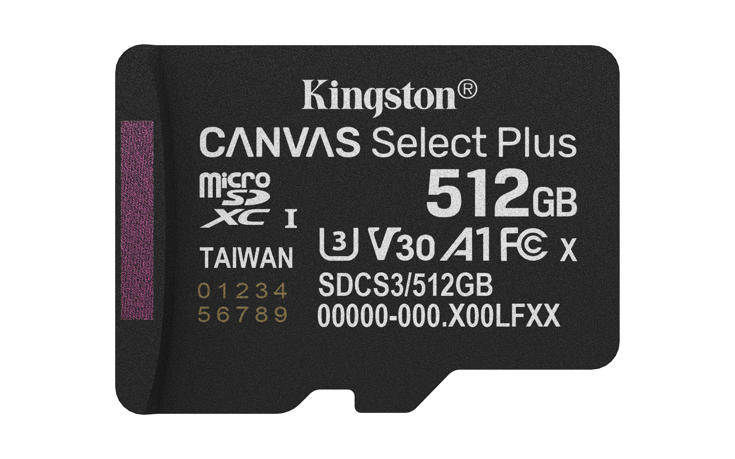 Kingston Technology 512 GB micSDXC Canvas Select Plus Gen3 150R A1, enkelt pakke uden ADP
