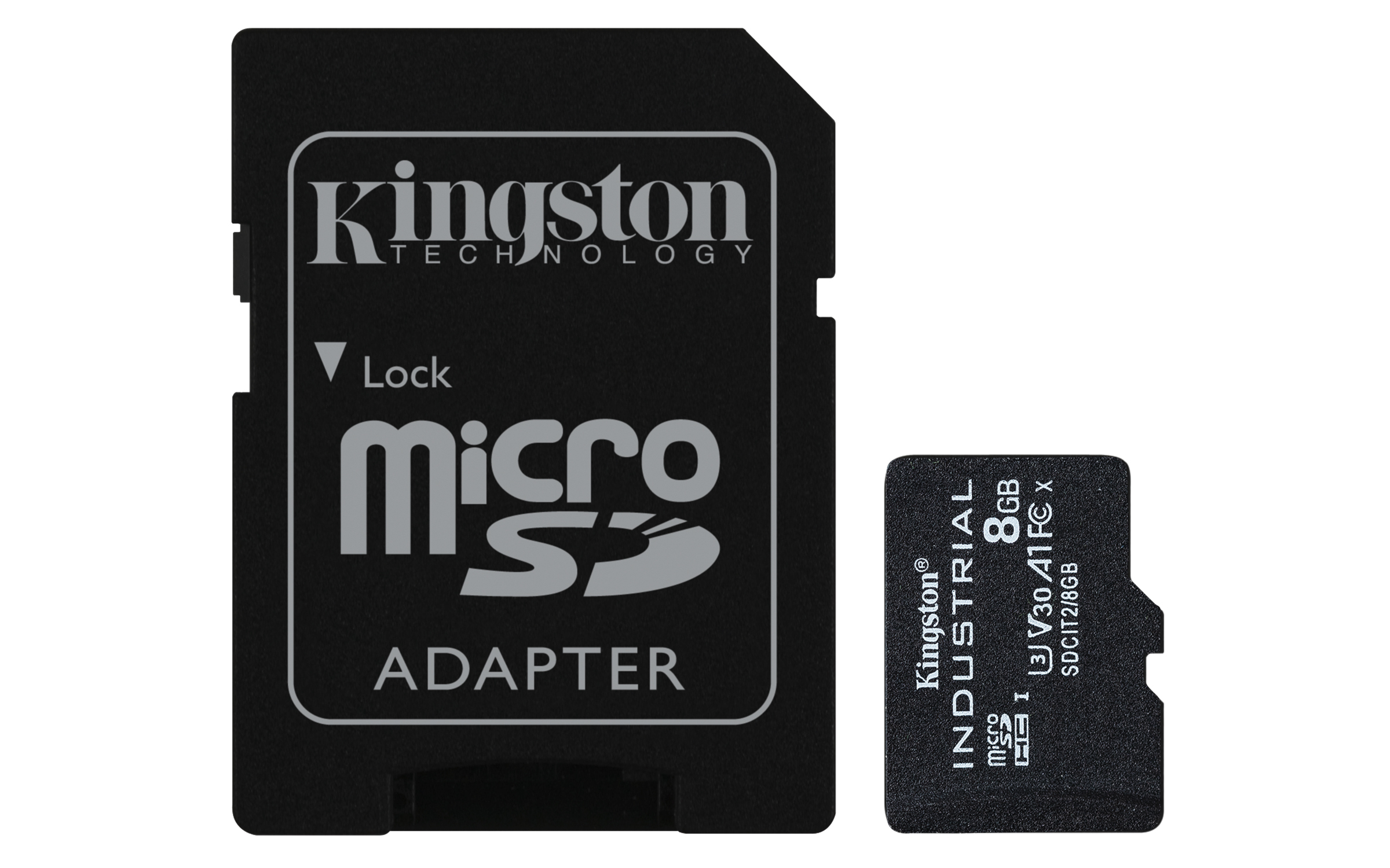Kingston Technology 8GB microSDHC Industrial C10 A1 pSLC kort + SD-adapter