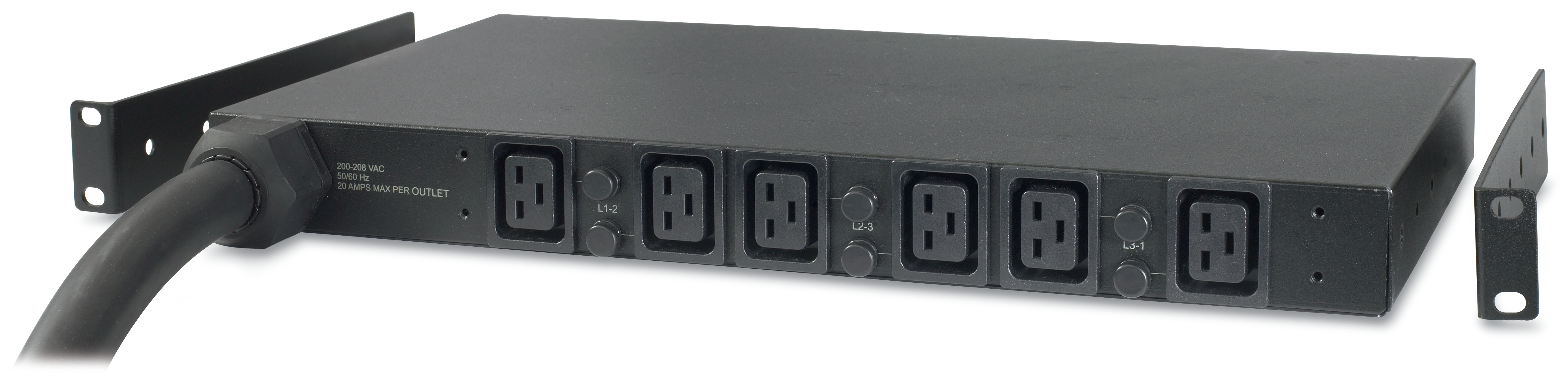 APC Basic Rack PDU AP7526 strømforsyningsenhed (PDU) 6 AC stikkontakt(er) 1U Sort