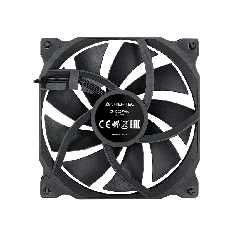 Chieftec ZF-1225PWM Computerkølesystem Computerkabinet Ventilator 12 cm Sort 1 stk
