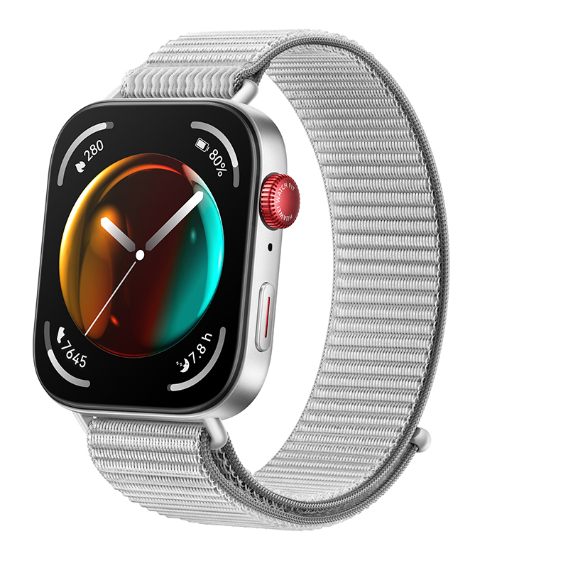 Huawei WATCH Fit 3 4,62 cm (1.82") AMOLED 43.2 mm Digital 408 x 480 pixel Berøringsskærm Sølv Wi-Fi GPS (satellit)