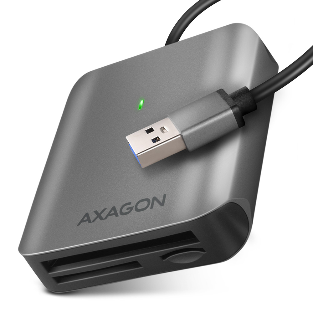 Axagon CRE-S3 External card reader USB-A 3.2 Gen 1 3-slot & lun SD/microSD/CF kortlæser USB 3.2 Gen 1 (3.1 Gen 1) Type-A Grå