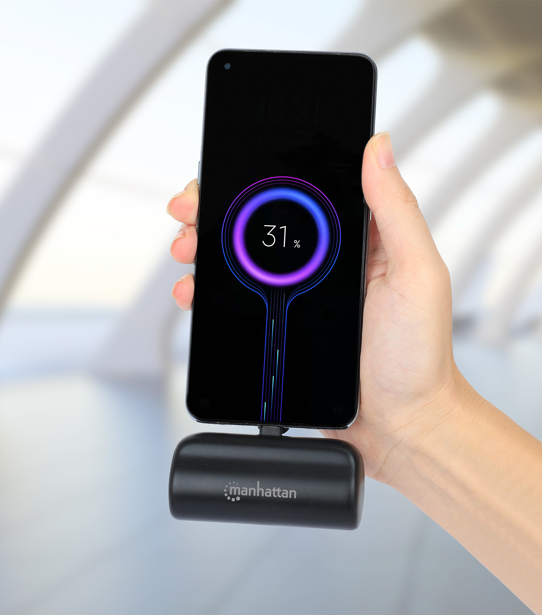 Manhattan 102636 powerbank Lithium-Ion (Li-Ion) 5000 mAh Sort